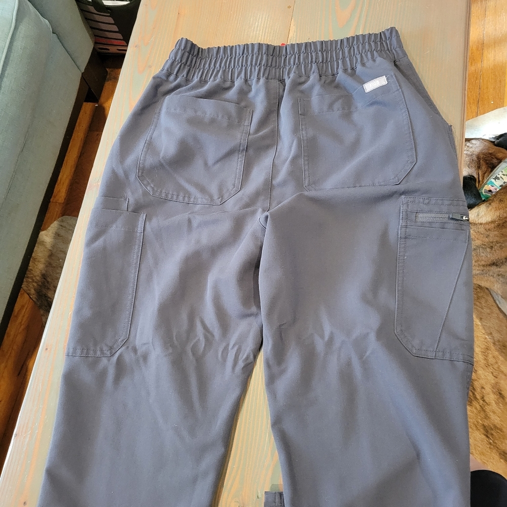Grey fig scrub pants